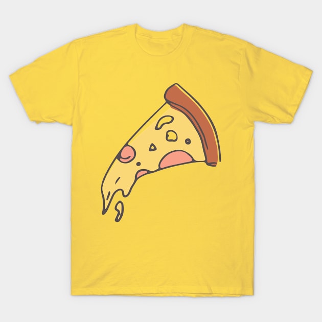 Cartoon Soggy Pizza 90s Style T-Shirt by InkyArt